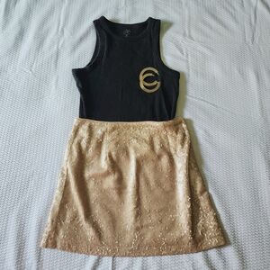 Champaign Sequin Mini Skirt